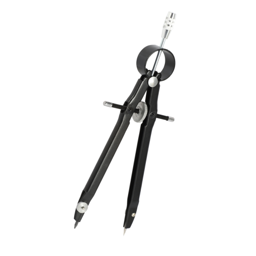 Geometry Set with Lock, Math and Precision Compass, Metal(black) 1