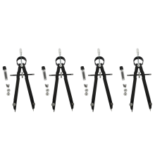Geometry Set with Lock, Math and Precision Compass, Metal(black)