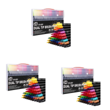 Colouring Pens 24 Colours Dual Brush Pens Felt Tip Pens Art Books