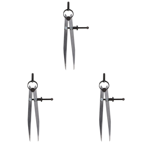 6 Inch Adjustable Lockable Steel Divider Wing Leather Compass