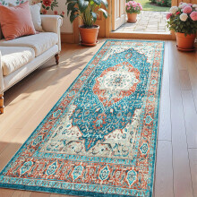 (80 x 150 CM- Large Runner Rug Hallway Bedroom Living Room, Cashmere Regal Traditional Rug) Printed Traditional Runner Rugs Shaggy Fluffy Rug