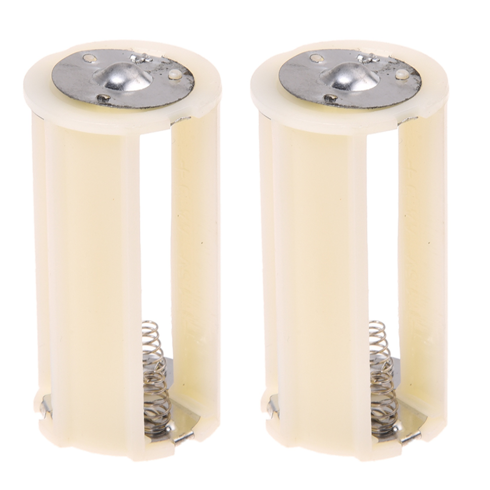 Adattatore Portabatterie Cilindrico Bianco Per 3 Batterie Aa Da 1,5 V-image