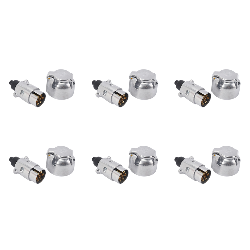 7 Pin Trailer Plug 12V Rv Sockets Towbar Towing Metal Connectors 4713514262265