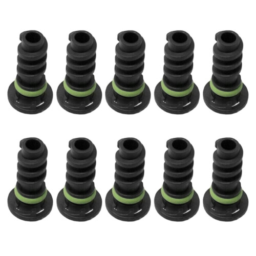Engine Oil Pan Drain Screw Plug Plastic (Green Apron) 10PCS 1