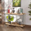 120cm Rectangular Narrow Console Entry Table with Tempered Glass Legs 4