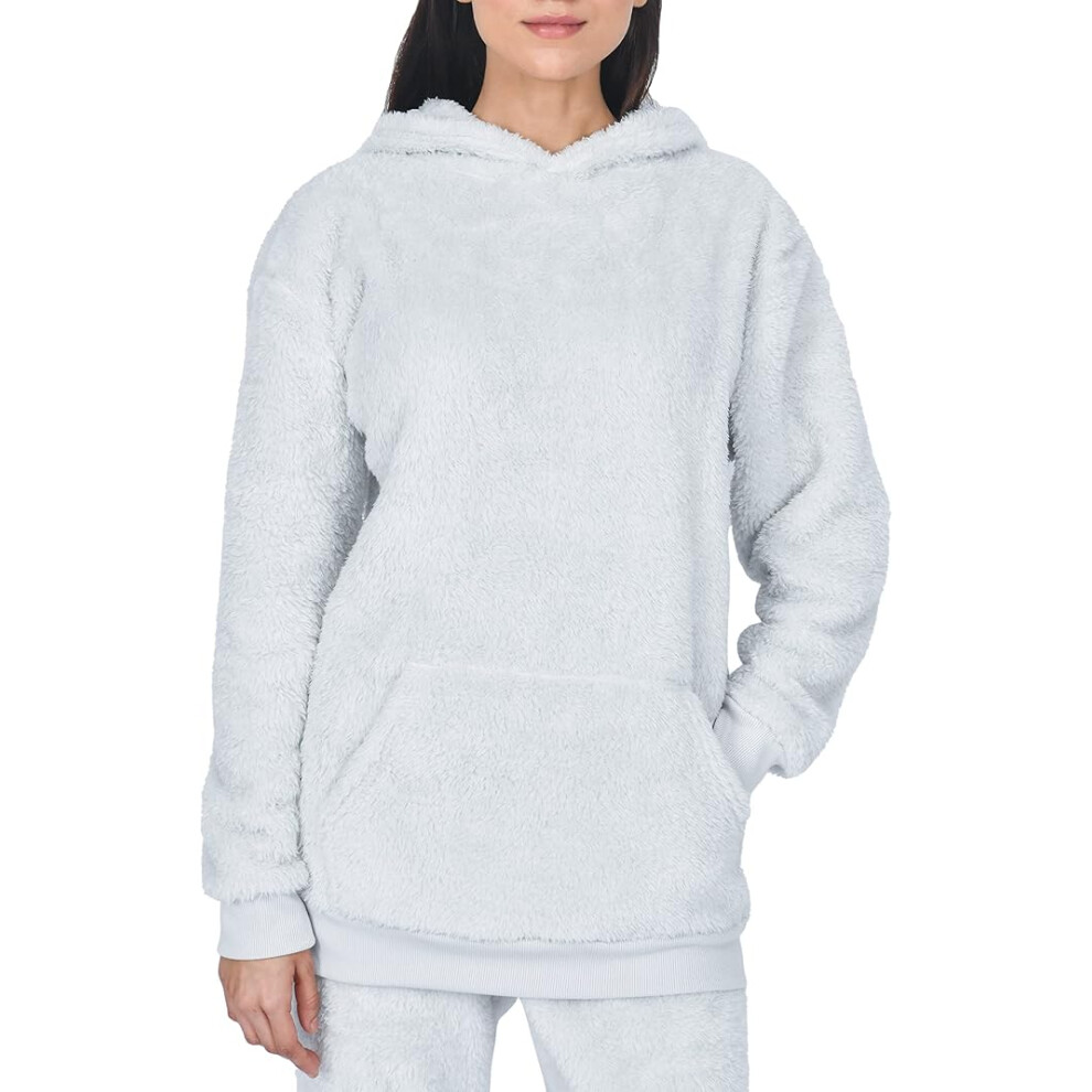 M17 Women's Grey (Xl) Cozy & Chic Teddy Fleece Hoodie