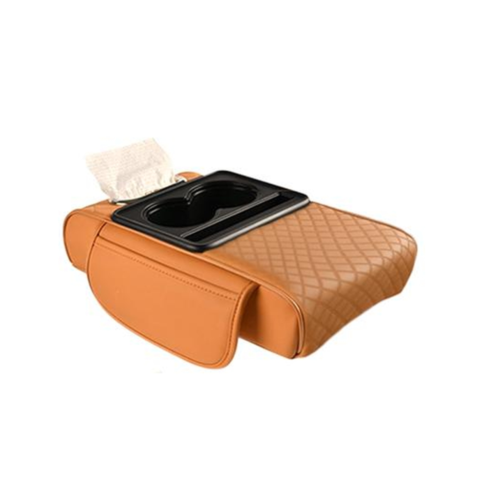 Car Armrest Box Heightening Cushion with Cup Holder Tissue Box-image-OPC-PJ5DK96-NEW
