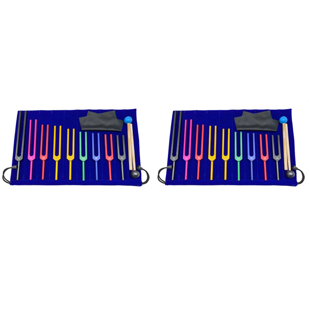 Omã¤Rkt 9Pcs Aluminum Alloy Tuning Forks, Therapy Tuning Forks