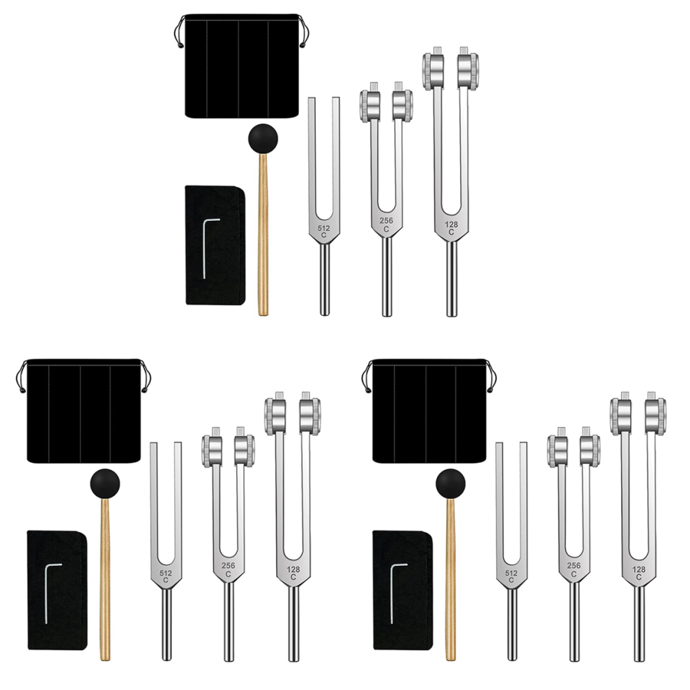 Omã¤Rkt Tuning Forks Set-128 Hz,256 Hz,512Hz Tuning Forks Perfect For Healing
