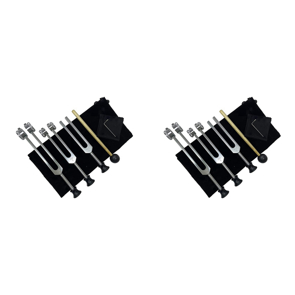 Omã¤Rkt Tuning Fork Set (128/256/512Hz) For Therapy With Silicone Hammer, Etc