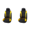 Front Car Seat Covers Front Ready , 2-Piece Set(Black+Yellow) 1