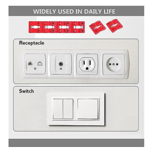 Switch And Receptacle Spacer Outlet Spacers for Electrical Box, 100pcs Electrical Outlet Spacers Shims Socket 2