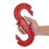 Red S-Shape Quick Rescue Shackle Trailer Winch Hook Recovery Kits 2