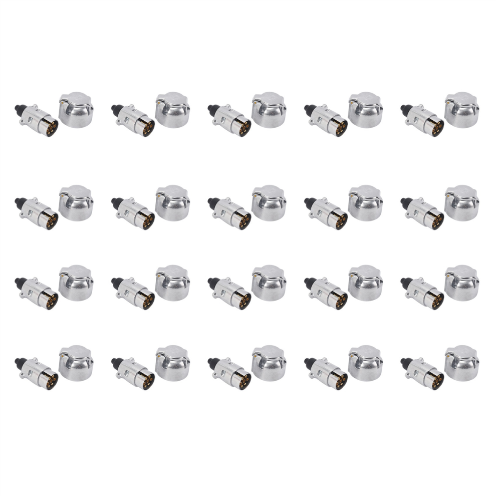 7 Pin Trailer Plug 12V Rv Sockets Towbar Towing Metal Connectors 4712509980474