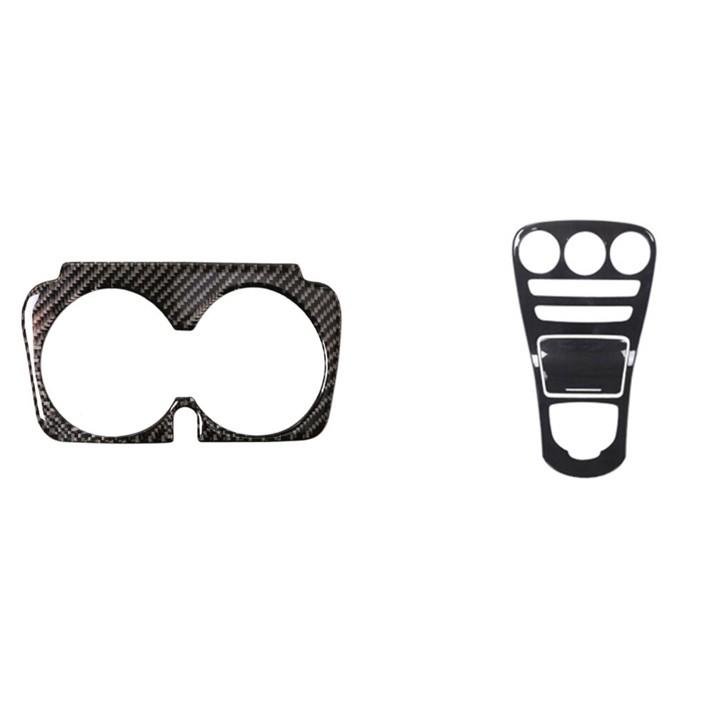 For W205 C Class Carbon Fiber Cup Holder Frame Stickers 4712509908447