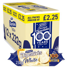 McVitie's White Digestive Biscuits 232g (PAck of 12)