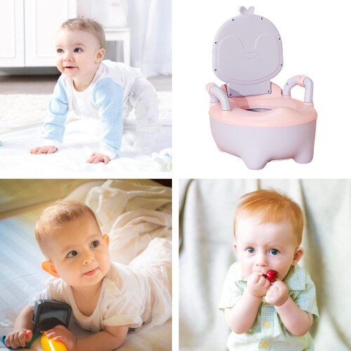 children's commode, urinal  trainer for outdoors, daycare, preschool Pink 2