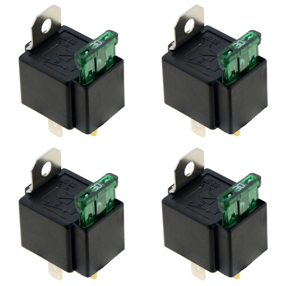 4Pin Dc12v 30A Fused On/Off Automotive Relay With Insurance Wire 4712509904883