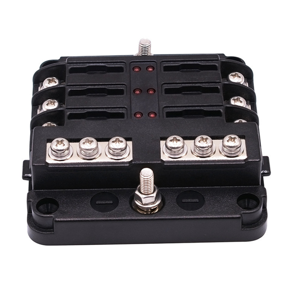 6-Way Fuse Block,With Led Indicator 12 Circuits For Dc 12/24V Car 4712509903459