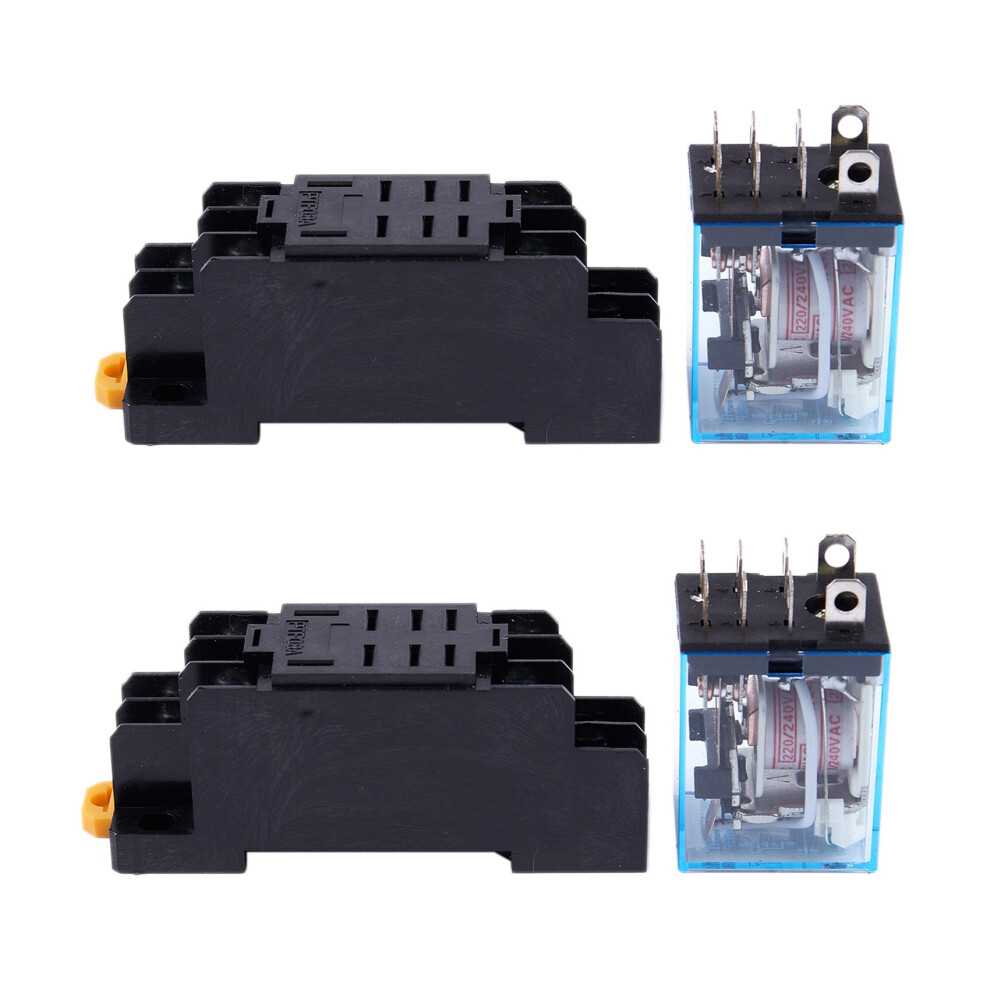Ly2nj Hh62p-L Jqx-13F 220V Ac Coil Dpdt Power Relay 8 Pin 4712509906740