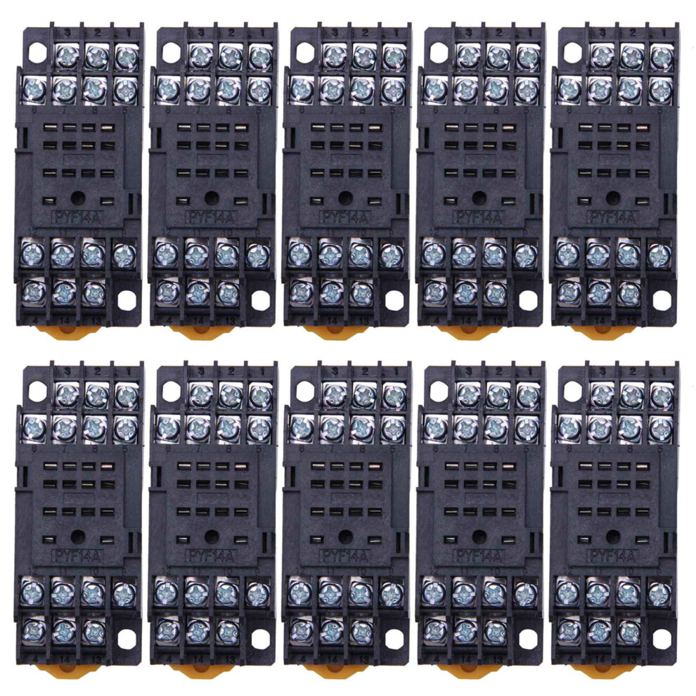 Pyf14a Din Rail Power Relay Socket Base 14 Pin For My4nj Hh54p My4 4712509907273