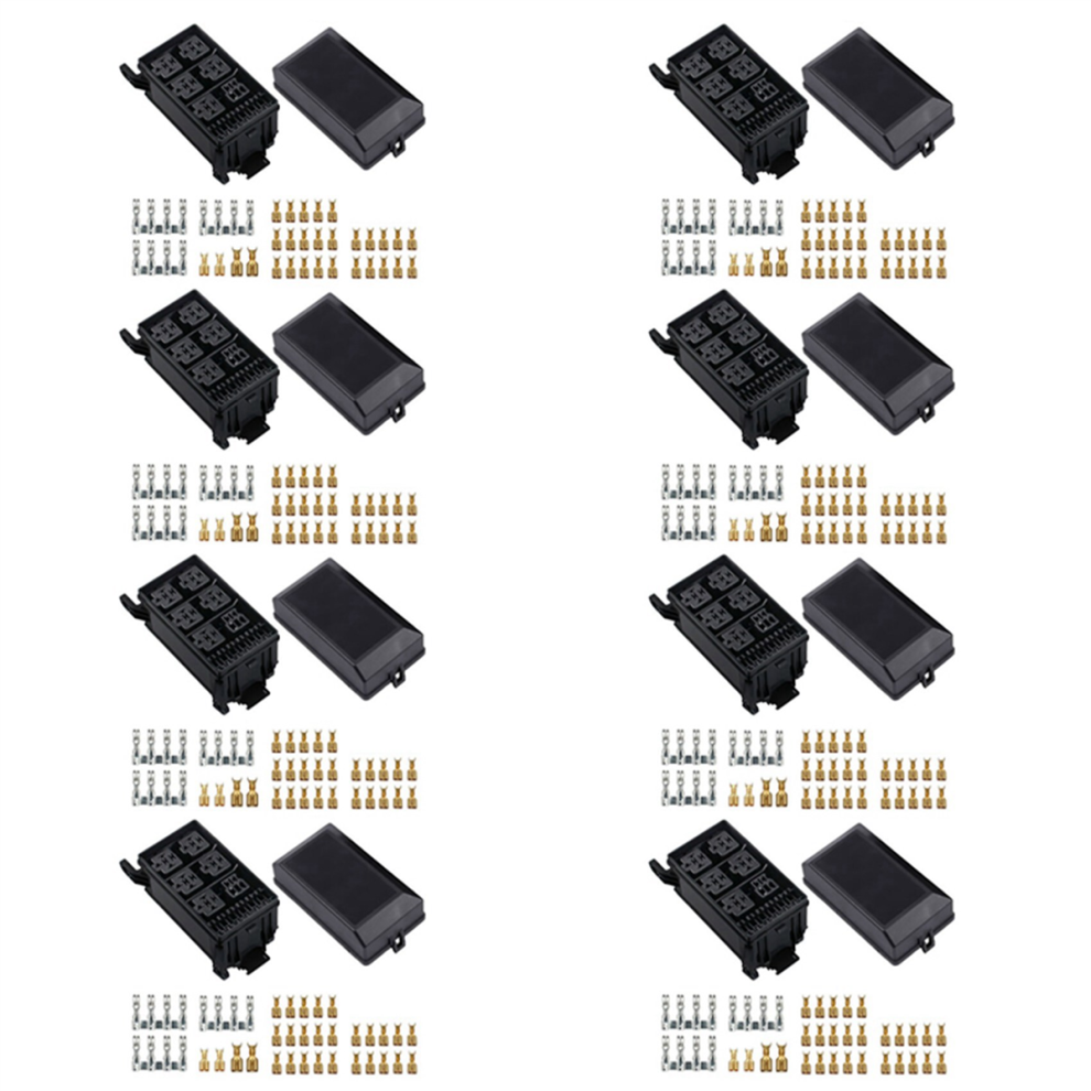 Fuse-Relay Box 5-Fuse Holders 6 Relay Block Holders Fuse-Block 12V 4712509906450