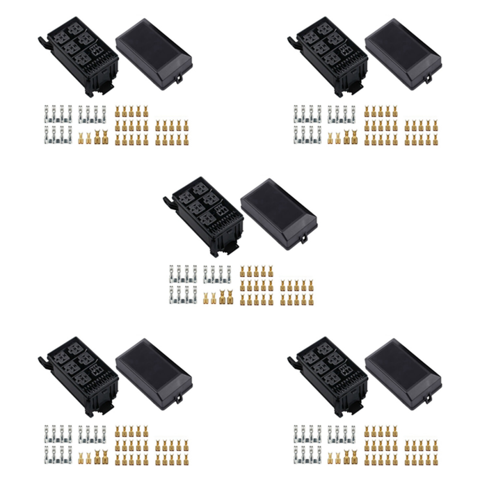Fuse-Relay Box 5-Fuse Holders 6 Relay Block Holders Fuse-Block 12V 4712509906436