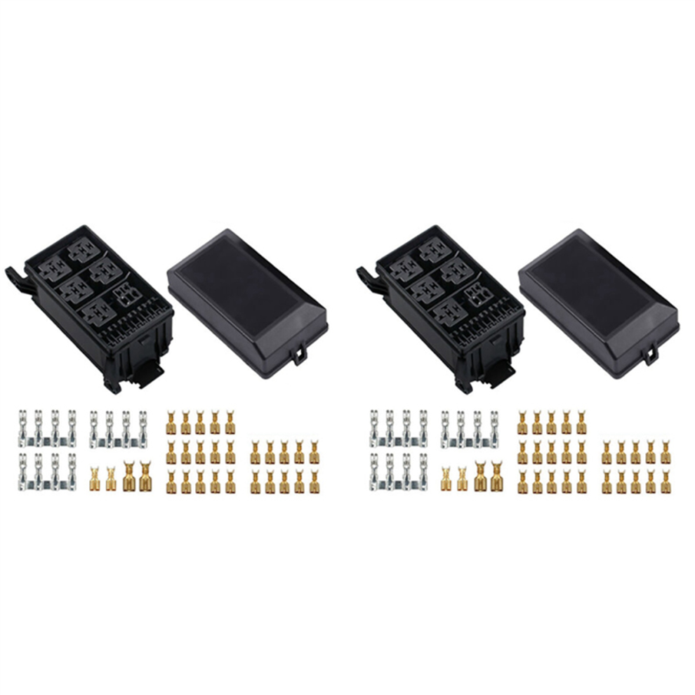Fuse-Relay Box 5-Fuse Holders 6 Relay Block Holders Fuse-Block 12V 4712509906443