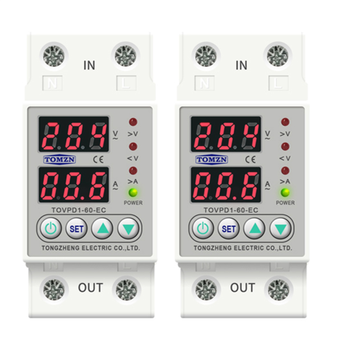 Din Rail Dual Display Protective Device Protector Relay 40A 220V 230V 2