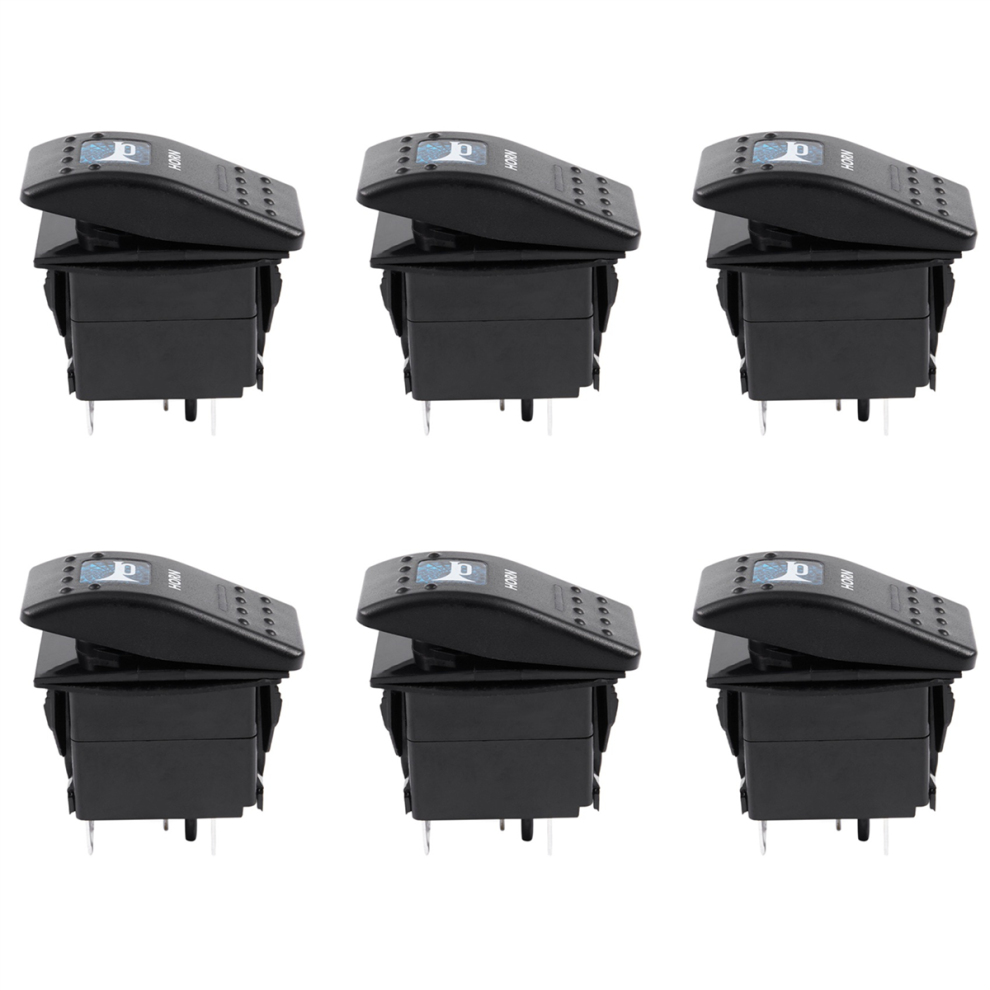Horn Pattern Led 12V/20A 24V/10A Rocker Switch Blue/Light 4712509929435