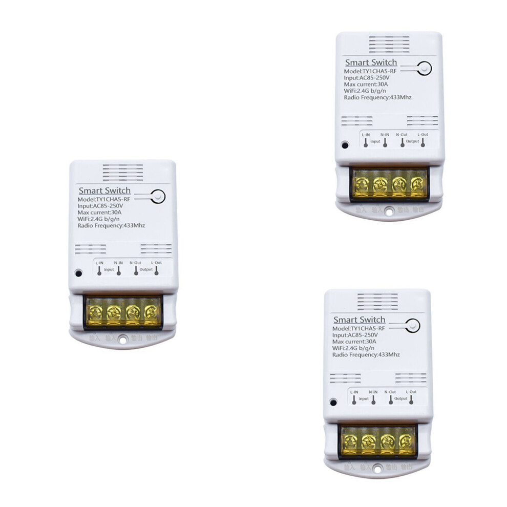 Tuya Wifi 30A Relay Module 85-250V Smart Switch 433Mhz Controller 4712509907617