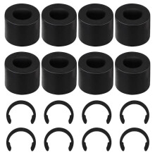 8pcs Retaining Clip Rings for And 8pcs Rubber Roller Replacement, Keep Rubber From Moving