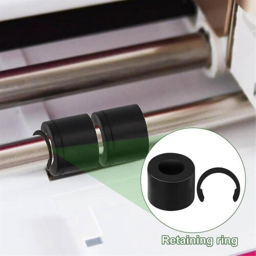 8pcs Retaining Clip Rings for And 8pcs Rubber Roller Replacement, Keep Rubber From Moving 2