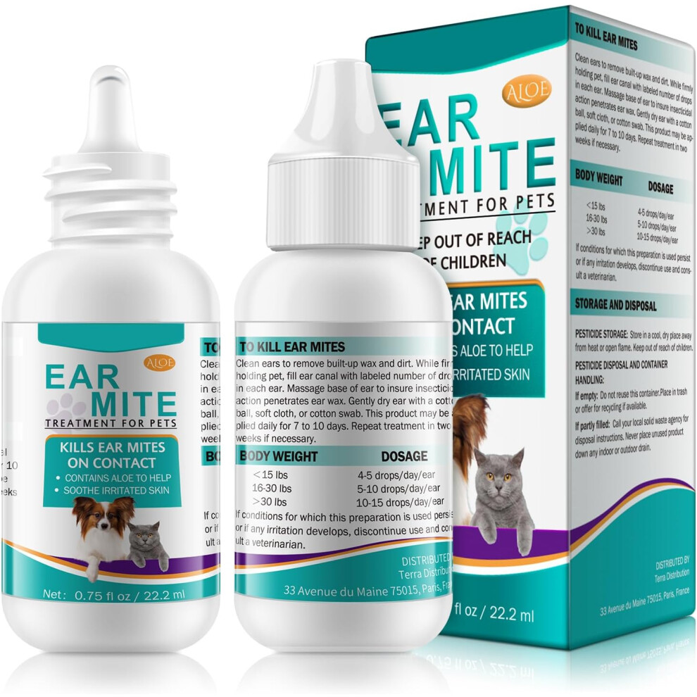 Gogerstar Ear Mite Treatment For Dogs, Ear Mite Treatment For Dog Cat Yeast Infection, Dog Ear Infection Treatment, Alleviation Suffering From Ear Mites Itching