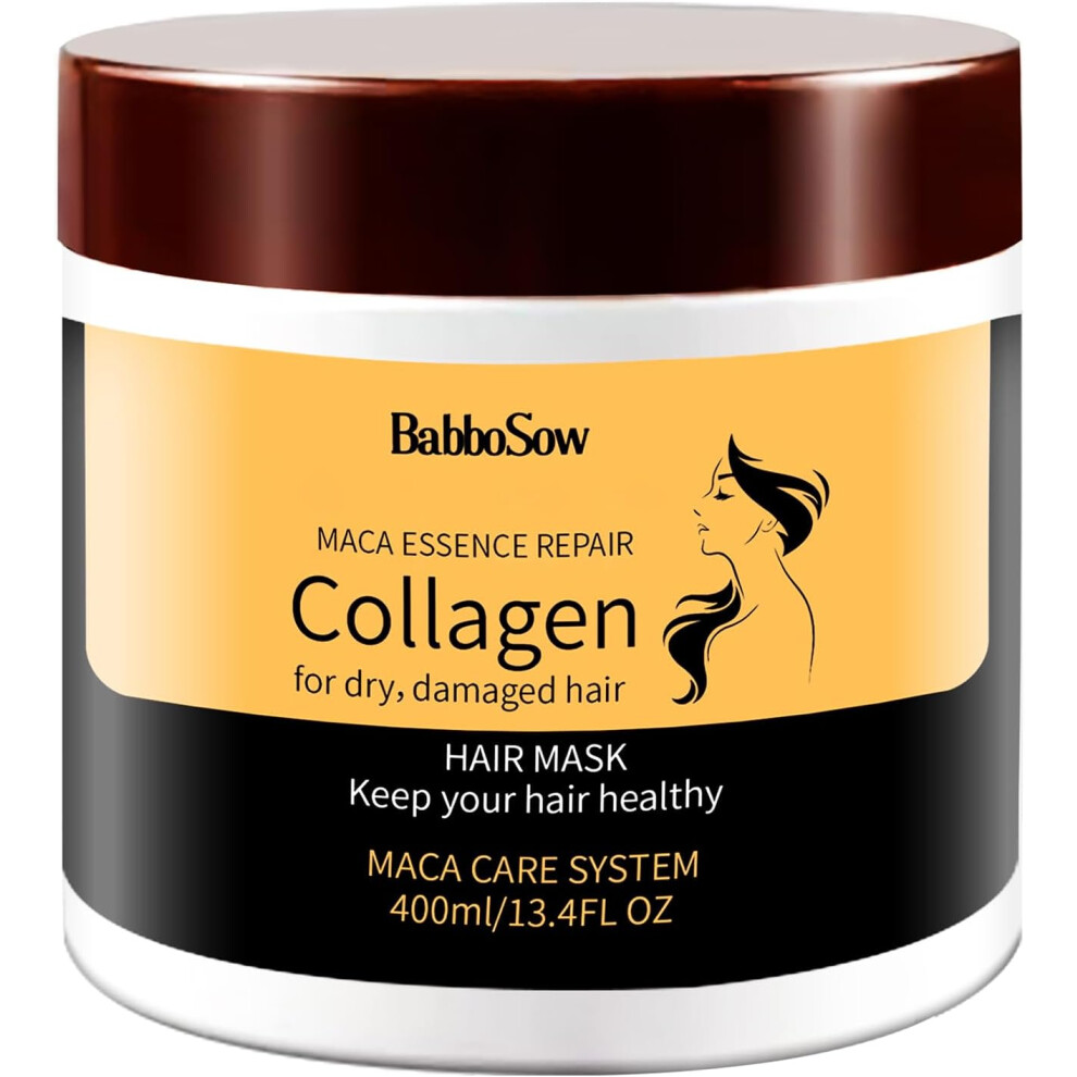 Gogerstar Hair Mask Collagen, Hair Masks For Dry Damaged Hair, Argan Oil Collagen Hair Mask Essence, Hair Oil For Dry Damaged Hair, Deep Conditioning