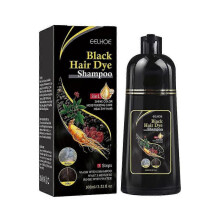 Black Hair Dye Shampoo Instant Fast 3 In 1 Herbal Nourishing Darkening Coloring