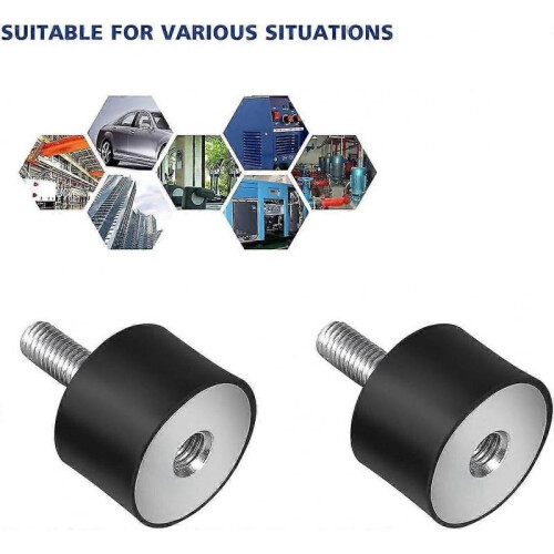 (20*15 M6*18) 4x silent block rubber buffer M6 M8 vibration damper threaded metal bumpers,__e0.1820 1