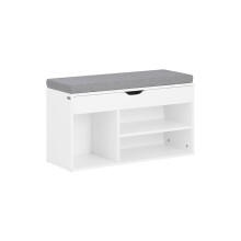 SoBuy Shoe Storage Bench with Padded Seat, Flip...