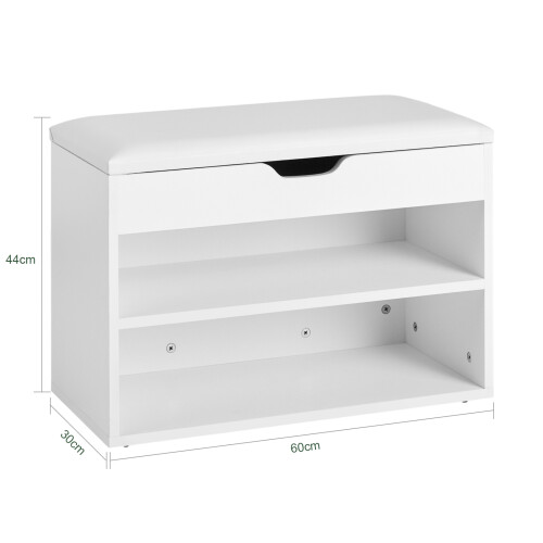SoBuy Banc à Chaussures Blanc FSR25-W 2