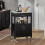 SoBuy Μαύρο Καρότσι Κουζίνας 60x92x45cm με Ρόδες 4