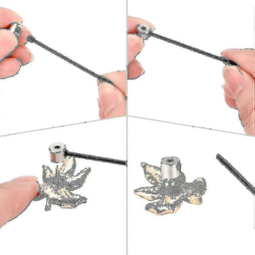 100 Pieces Pin Keepers Pin Locks Pin Backs Locking Clasp with Wrench, 6 X 5 Mm 2