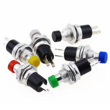 PBS110 Mini Momentary Push Button Switch for Model Railway Hobby 7 mm Pack Onoff 1NO 1NC (White, 1NC) 1NC White
