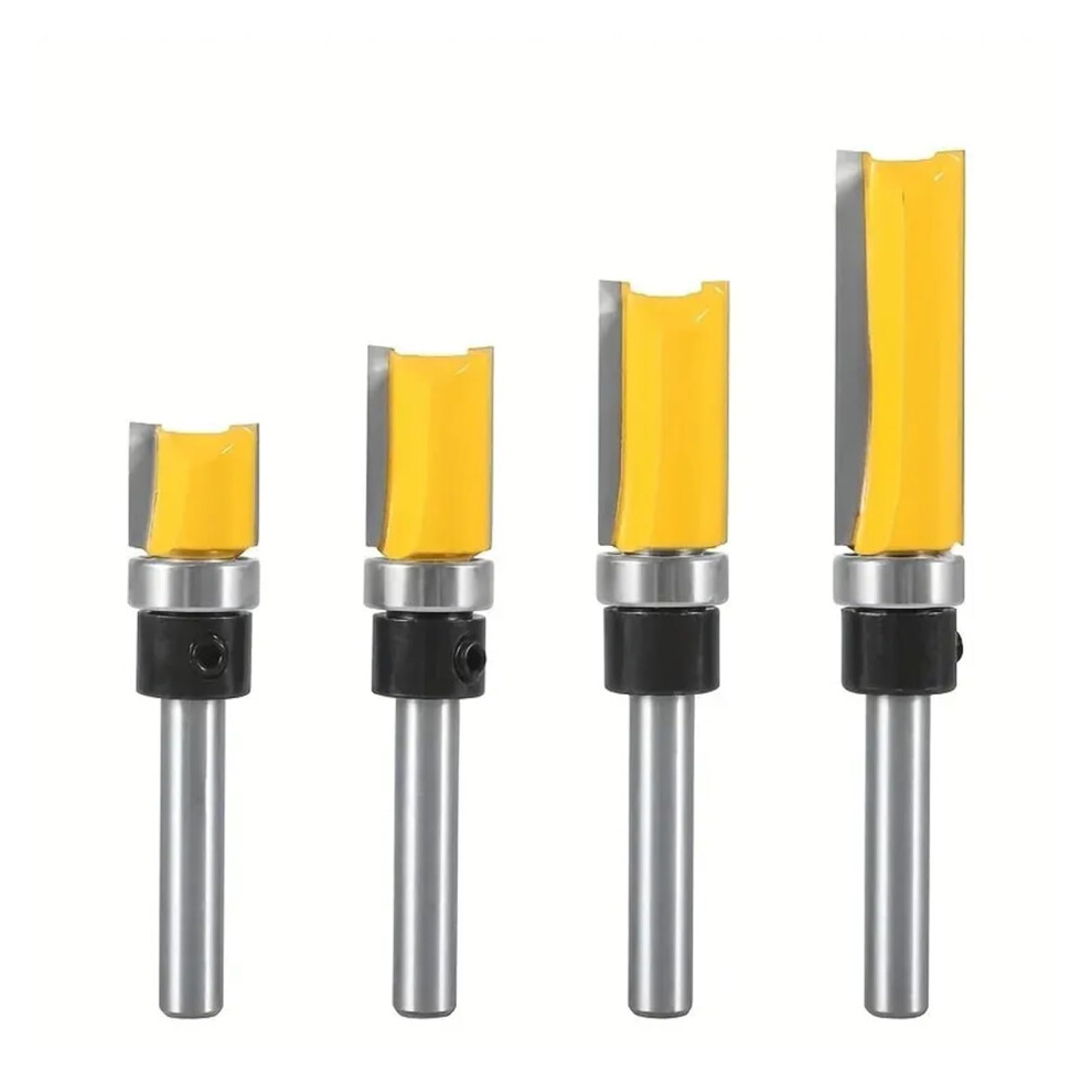 4Flute Cutter With 1/4Inch Shank And Guided Pattern Â Edge Trimming Tool For Woodworking With Doubleedged Straight Cutter 6276012038797