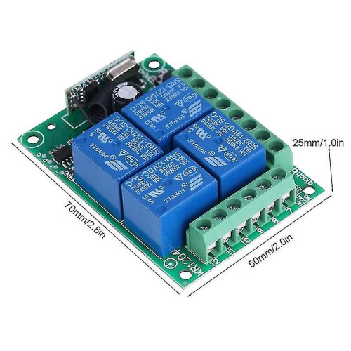Wireless Remote S 12v 4ch Relay Receiver Module with 4 Chl Rf Remote 2