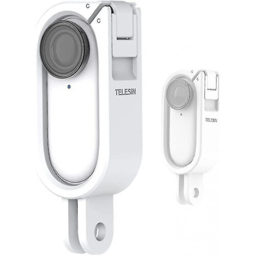 (White) Protective Frame Mount Adapter Bracket Adjustable Camera Base For Insta360 Go2