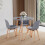 Vida Designs (Grey, 3 Seater) Batley Round Wooden Dining Table - Kitchen/Home 3