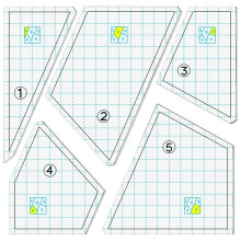 5Piece Quilt Stencil Set, Sewing Machine Ruler, Make It Yourself Hand Patchwork Quilt Ruler, Quilt Templates, Square Templates