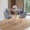 Vida Designs (Grey, 4 Seater) Batley Round Wooden Dining Table - Kitchen/Home 3
