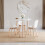 Vida Designs (White, 3 Seater) Batley Round Wooden Dining Table - Kitchen/Home 4