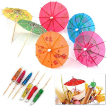 50pcs Cocktail Umbrellas, Paper Cocktail Decoration,drinks Parasols for Cocktail Tropical Drinks Fruit Label Wine Label Assorted Colors